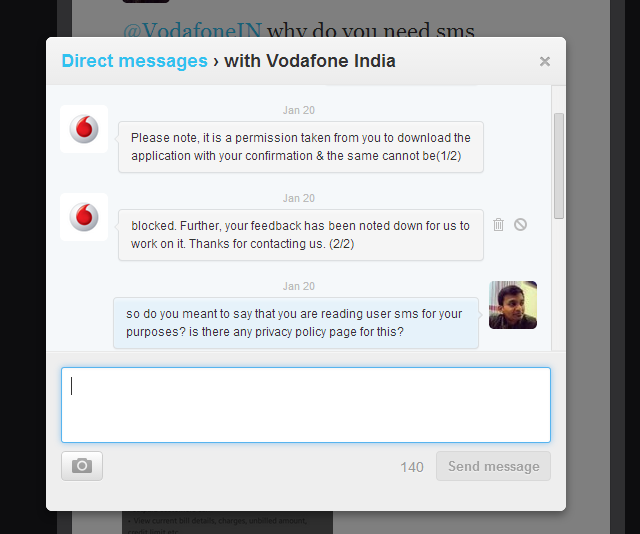 Vodafone MMS issue — first screenshot